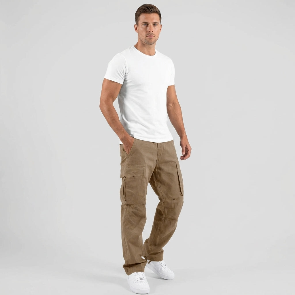 Men's Cargo Pants, Tapered Fit Everyday Cargo Trousers