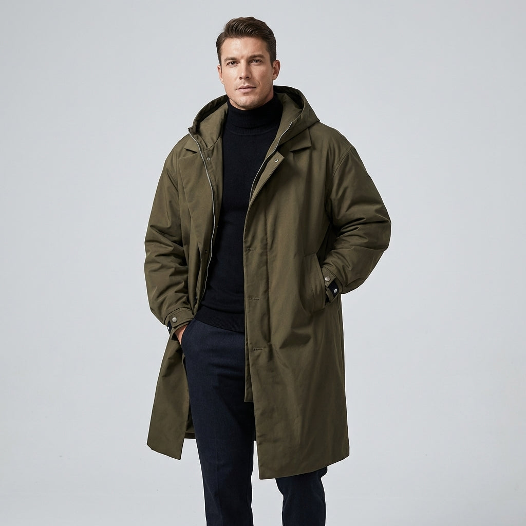Waterproof Raincoat for Men, Breathable All-Weather Jacket with Hood