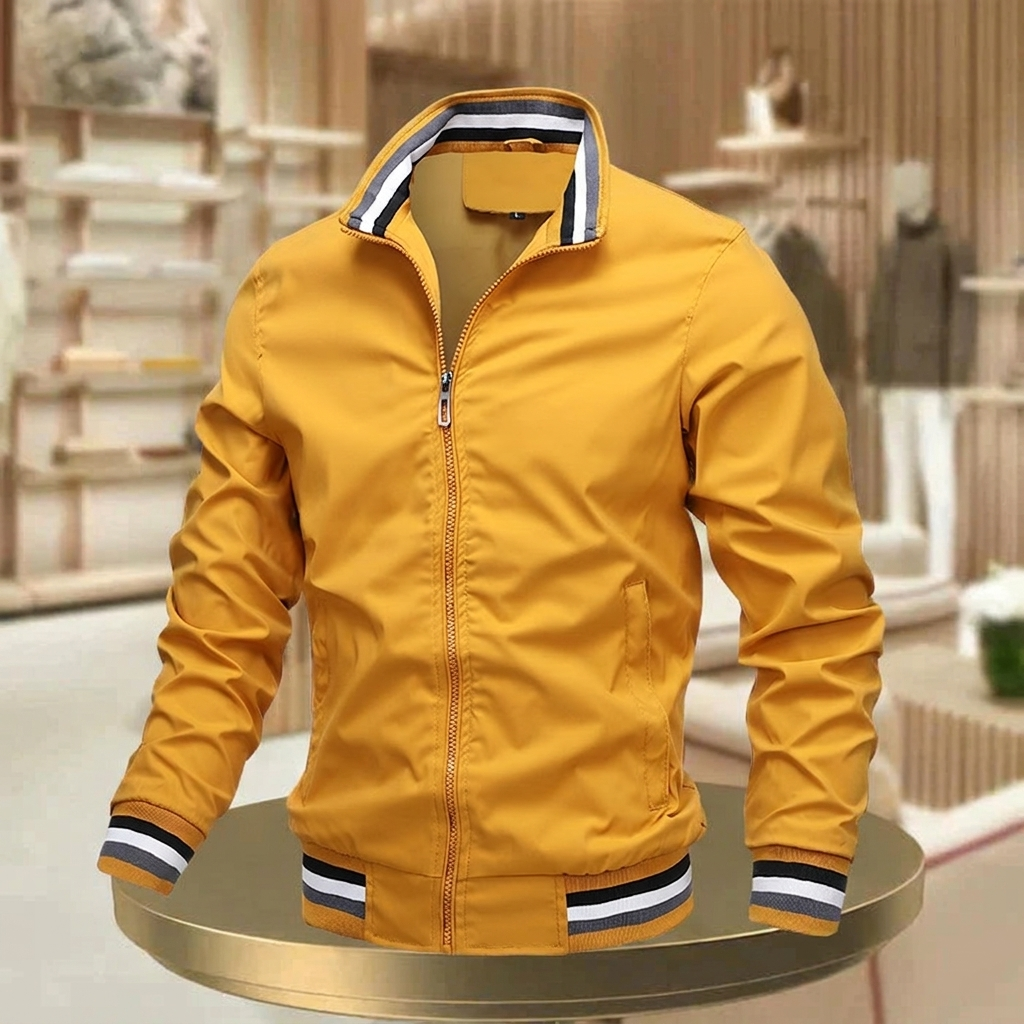 Men's Lightweight Full-Zip Casual Jacket for Everyday Wear
