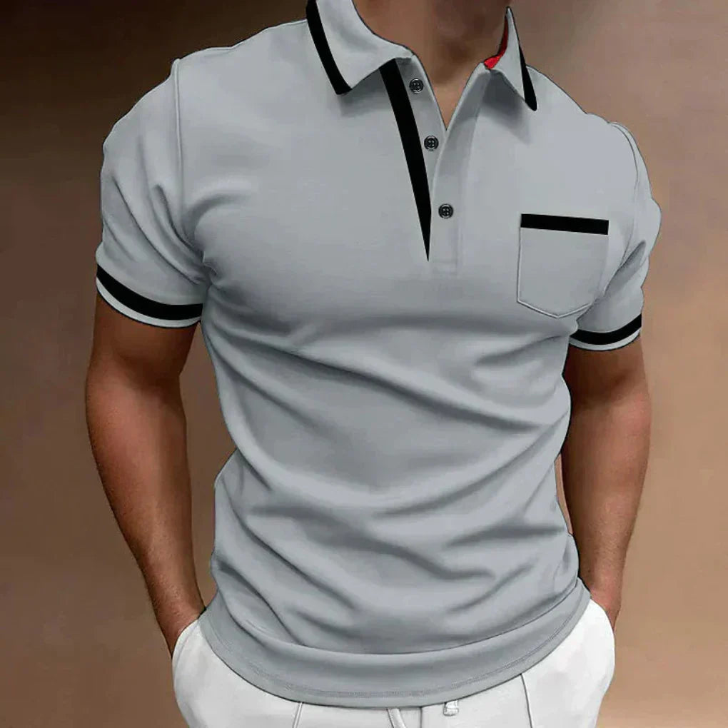 Men's Classic Fit Polo Shirt, Versatile Casual Polo