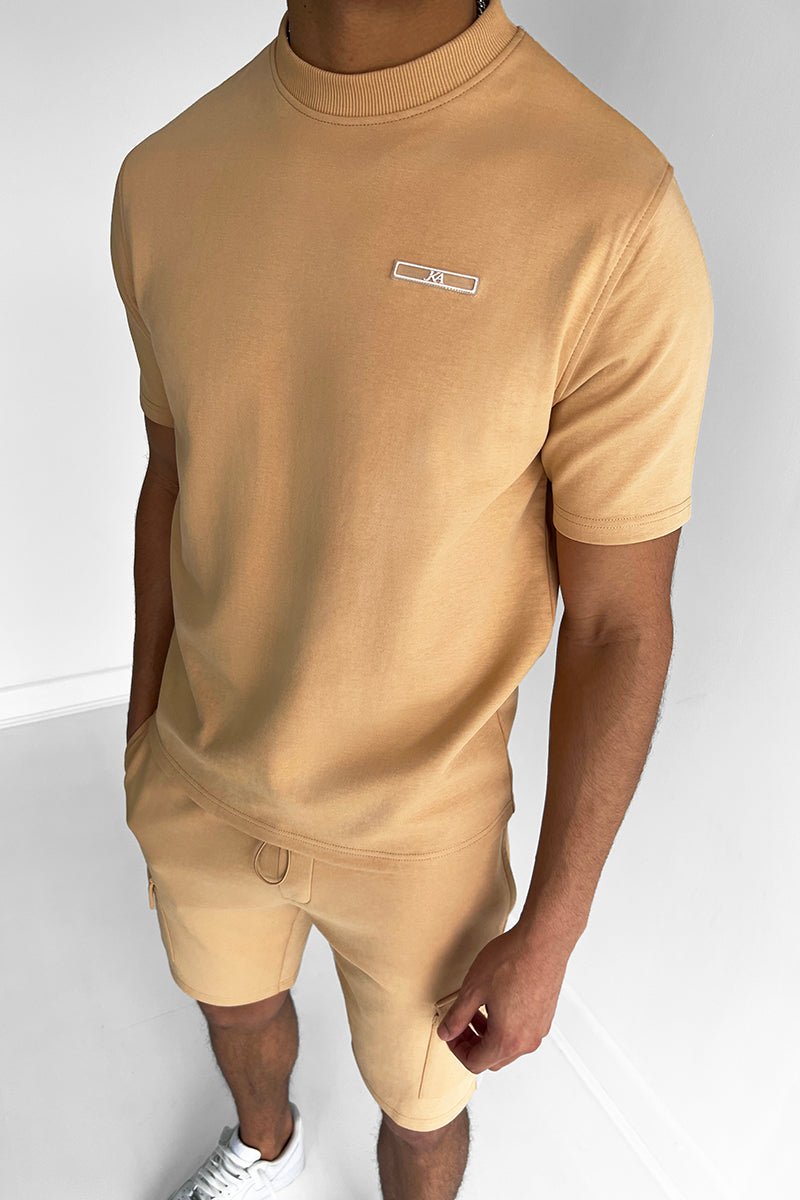 Men's T-Shirt and Cargo Shorts Set, Cotton-Blend Athletic Two-Piece Outfit
