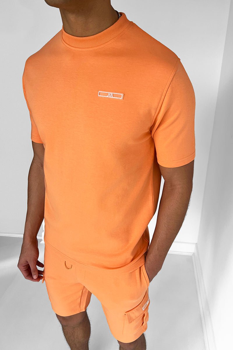 Men's T-Shirt and Cargo Shorts Set, Cotton-Blend Athletic Two-Piece Outfit