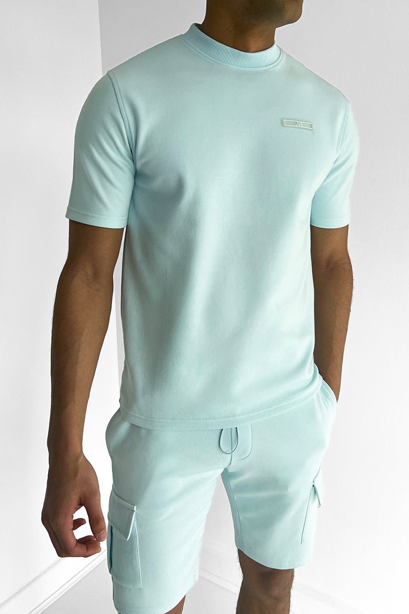 Men's T-Shirt and Cargo Shorts Set, Cotton-Blend Athletic Two-Piece Outfit