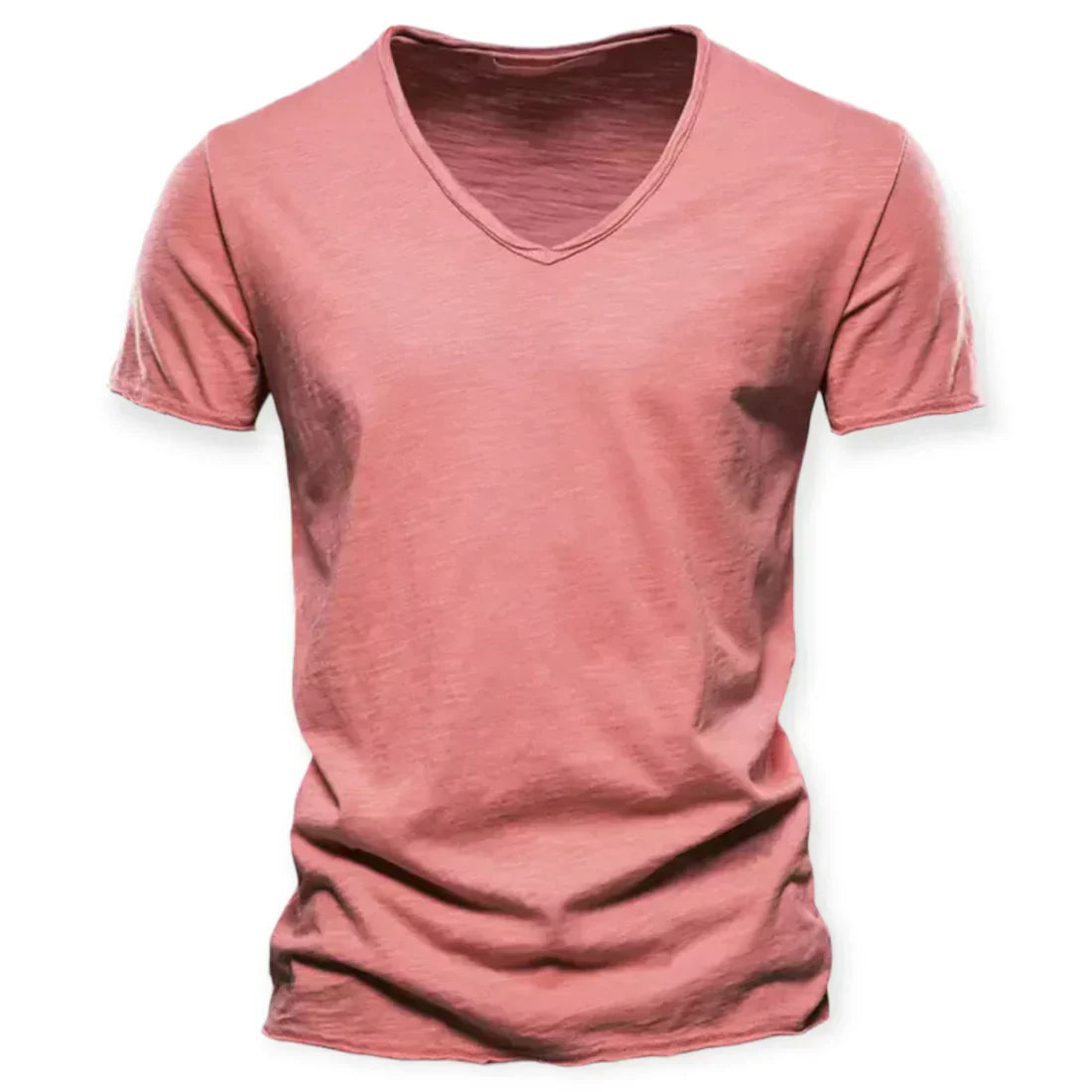 Men's V-Neck T-Shirt - Soft Breathable Cotton Tee