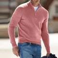 Men's Zip-Front Sweater - Lightweight Knit Pullover for Men