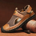 Men's Mesh Sandals with Orthopedic Cushioning, Adjustable Straps