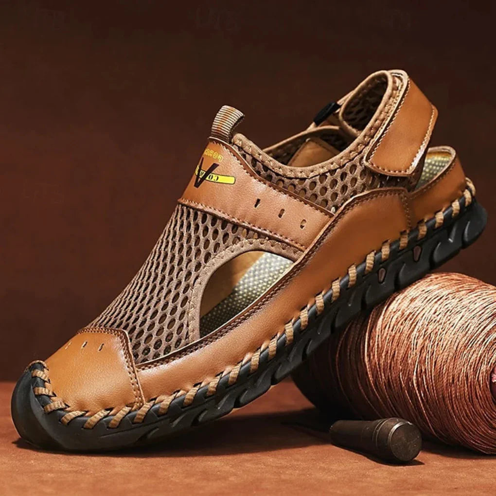 Men's Mesh Sandals with Orthopedic Cushioning, Adjustable Straps
