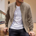Men's Retro Suede Jacket, Zip Up Streetwear Coat