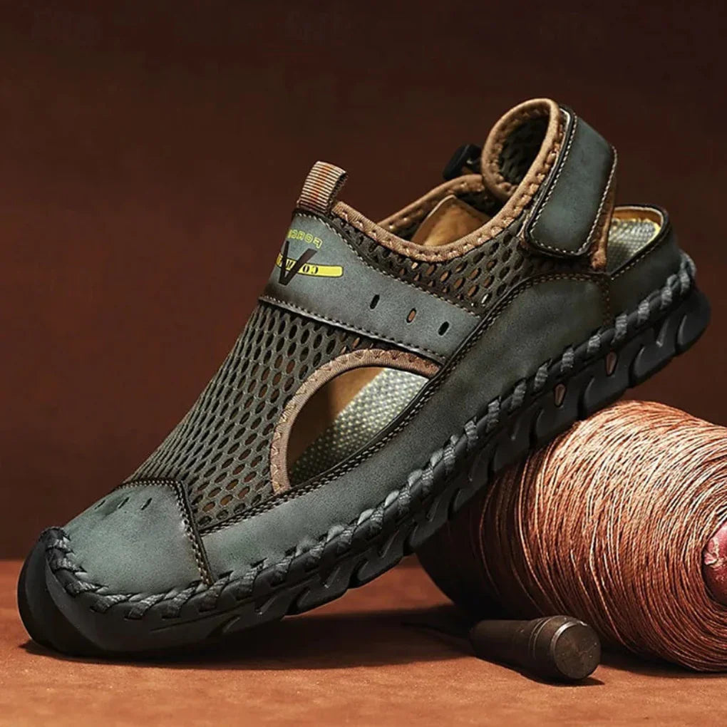 Men's Mesh Sandals with Orthopedic Cushioning, Adjustable Straps