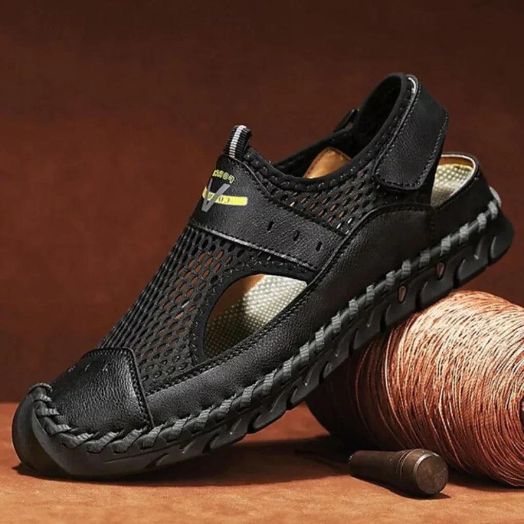 Men's Mesh Sandals with Orthopedic Cushioning, Adjustable Straps