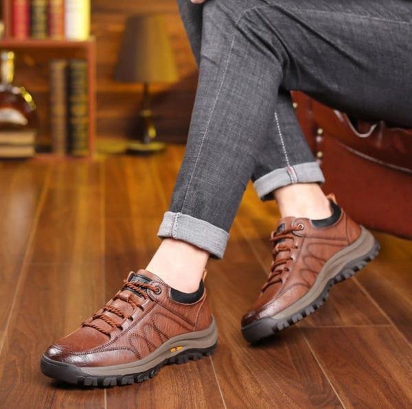 Men's Classic Sneakers with Rugged Sole, Casual Everyday Trainers