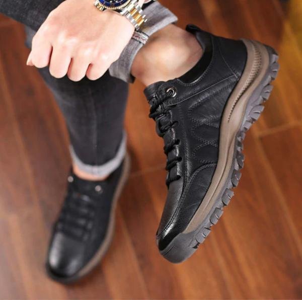 Men's Classic Sneakers with Rugged Sole, Casual Everyday Trainers