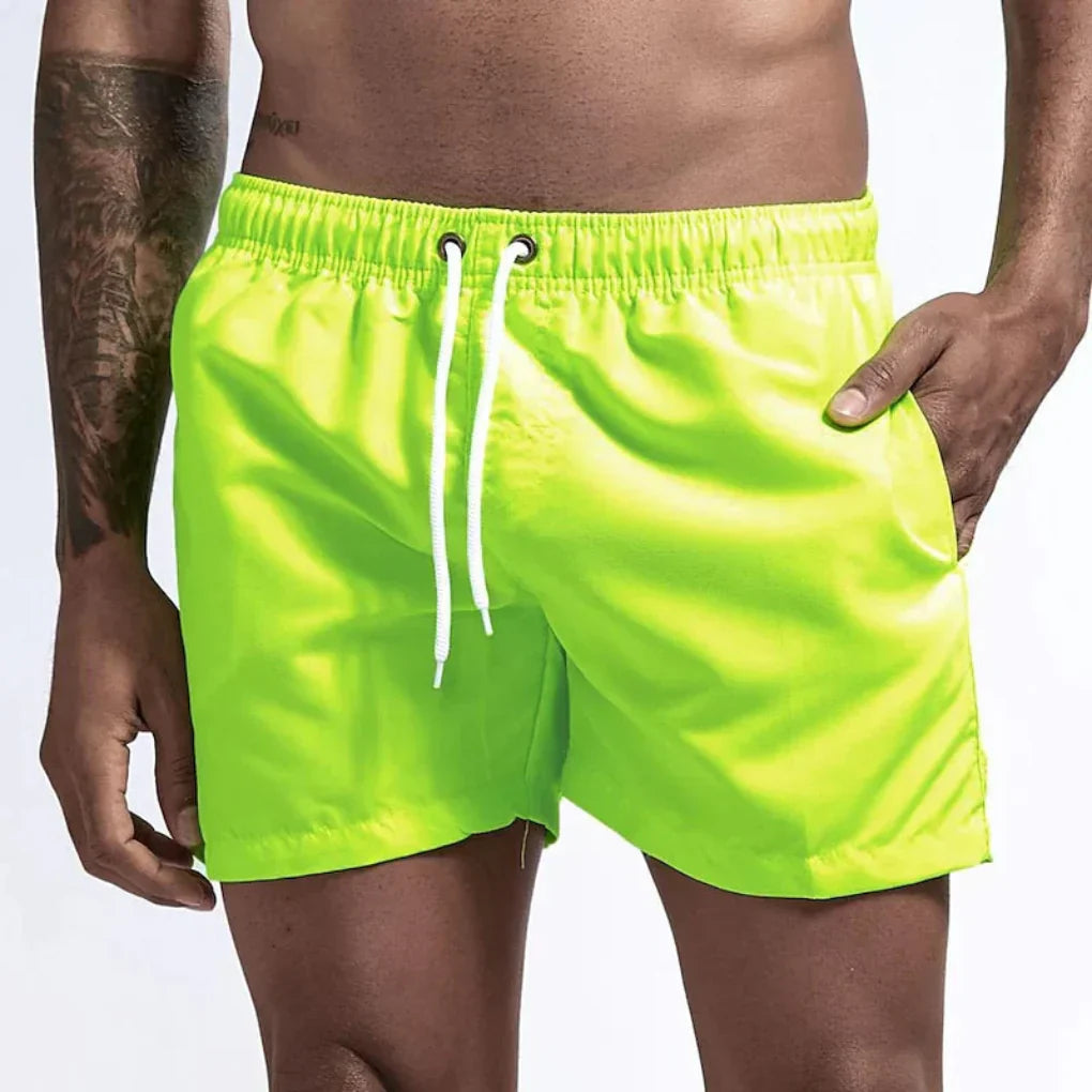 Men's Quick-Dry Swim Shorts with Mesh Lining and Pockets