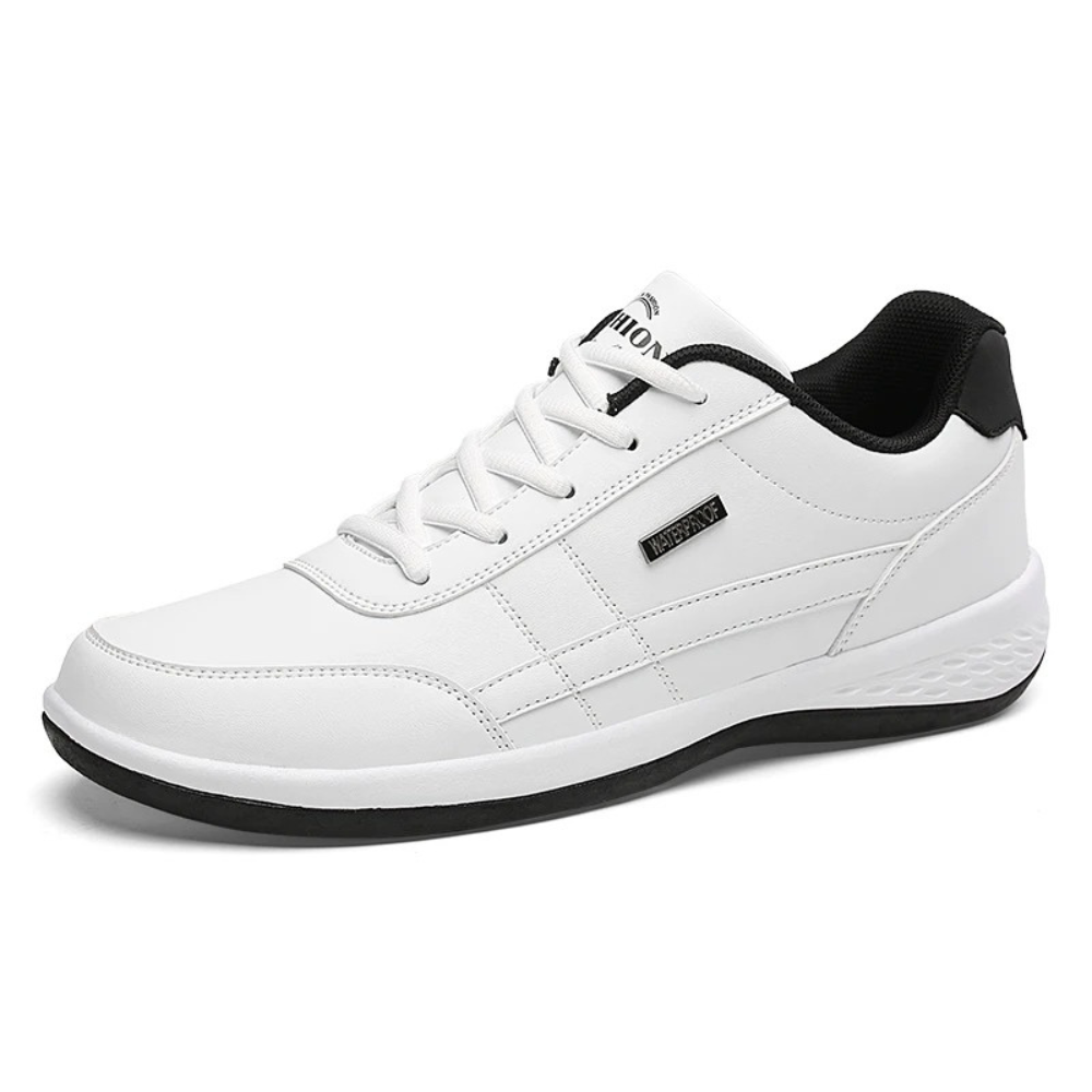 Men's Orthopedic Leather Sneakers - Supportive Lace-Up Walking Shoes