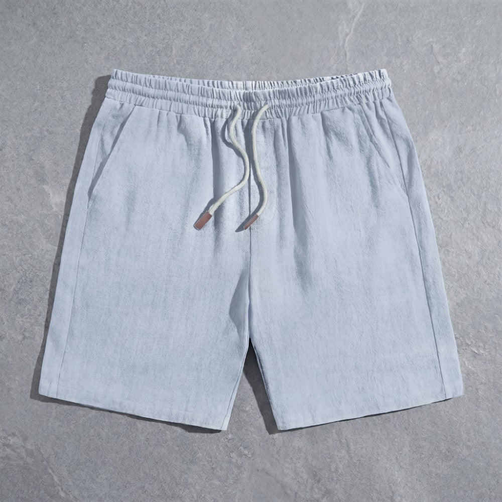 Men's Summer Drawstring Shorts with Adjustable Waist, Breathable Casual Fit
