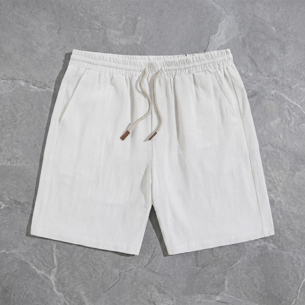 Men's Summer Drawstring Shorts with Adjustable Waist, Breathable Casual Fit