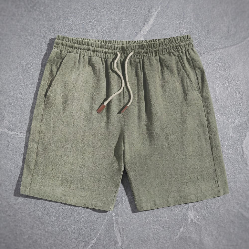 Men's Summer Drawstring Shorts with Adjustable Waist, Breathable Casual Fit