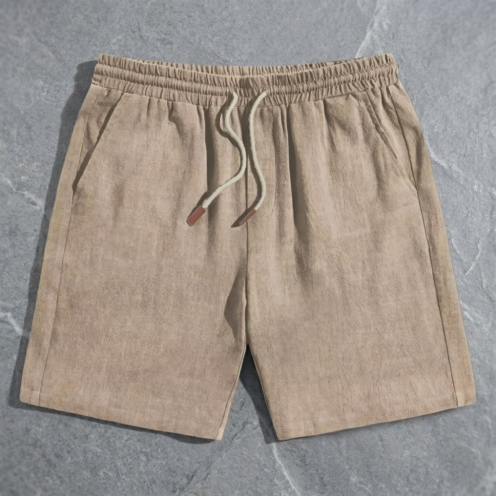Men's Summer Drawstring Shorts with Adjustable Waist, Breathable Casual Fit
