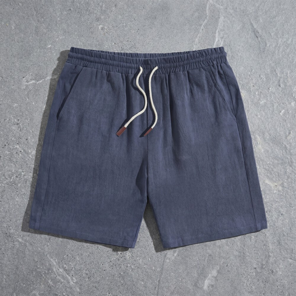 Men's Summer Drawstring Shorts with Adjustable Waist, Breathable Casual Fit