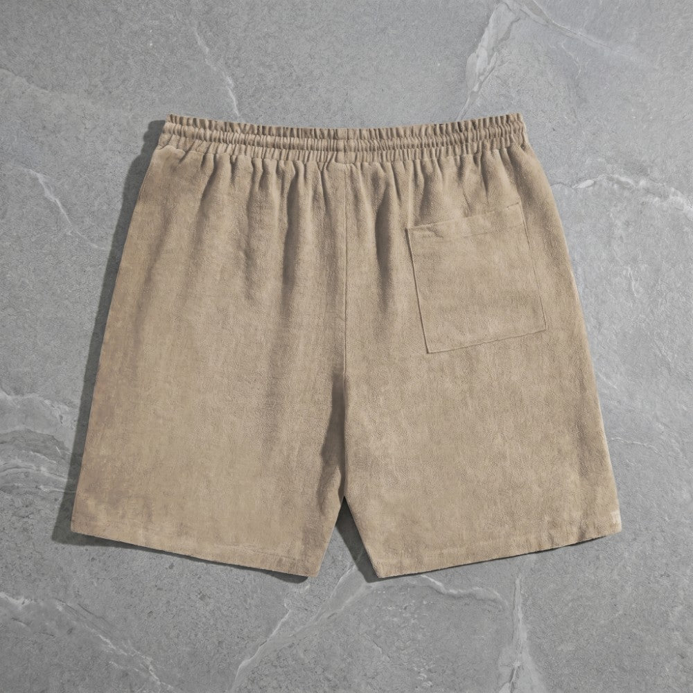 Men's Summer Drawstring Shorts with Adjustable Waist, Breathable Casual Fit