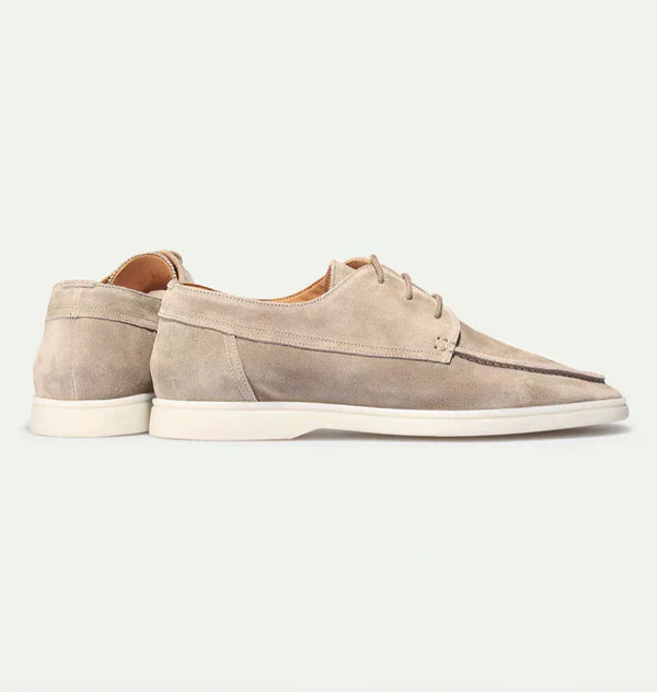Men's Leather Lace-Up Loafers - Premium Leather Dress Shoes