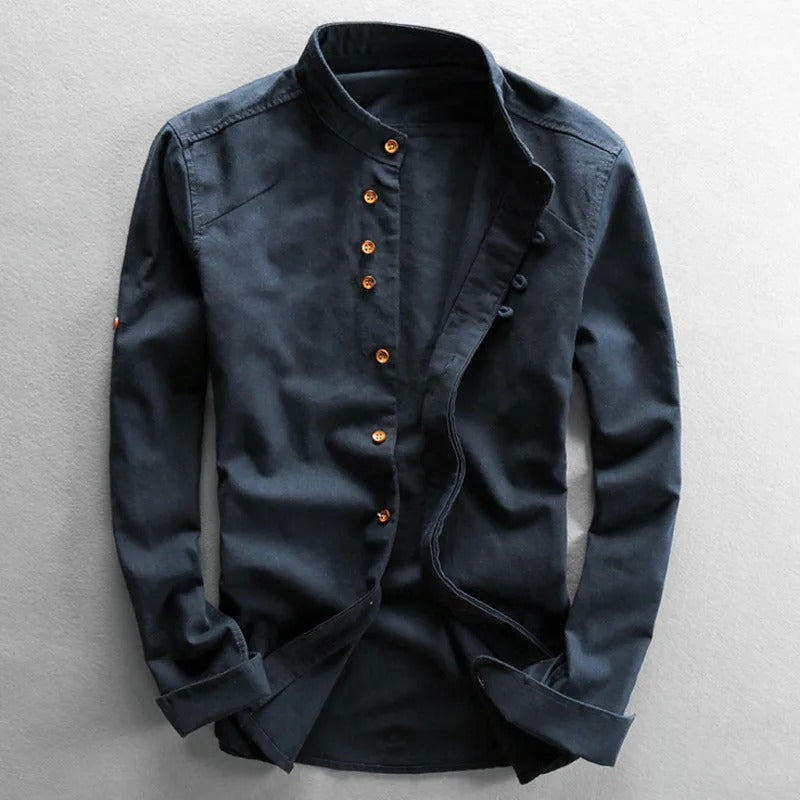 Sapporo Japanese Style Shirt - Ultra-Soft Premium Linen for Men