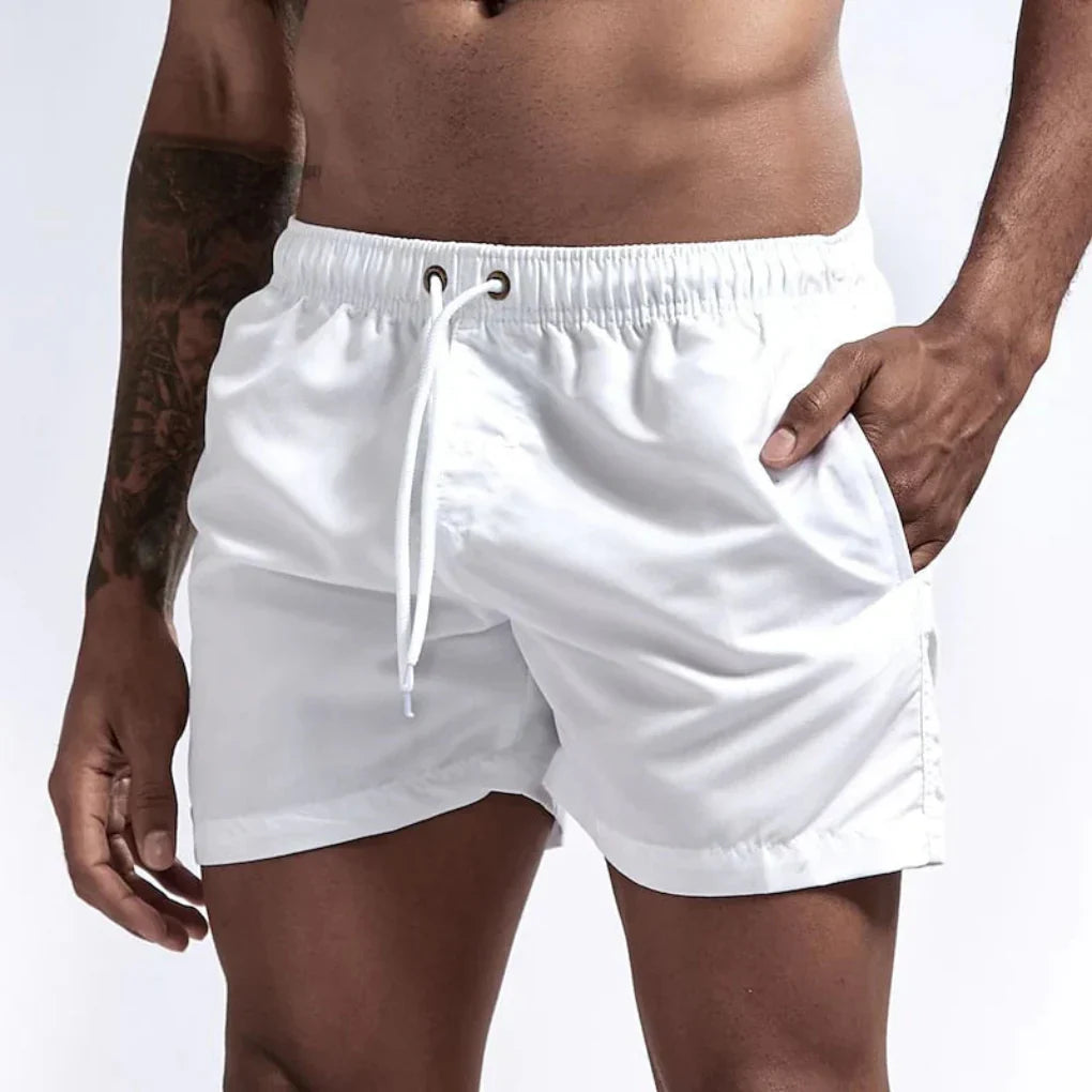 Men's Quick-Dry Swim Shorts with Mesh Lining and Pockets