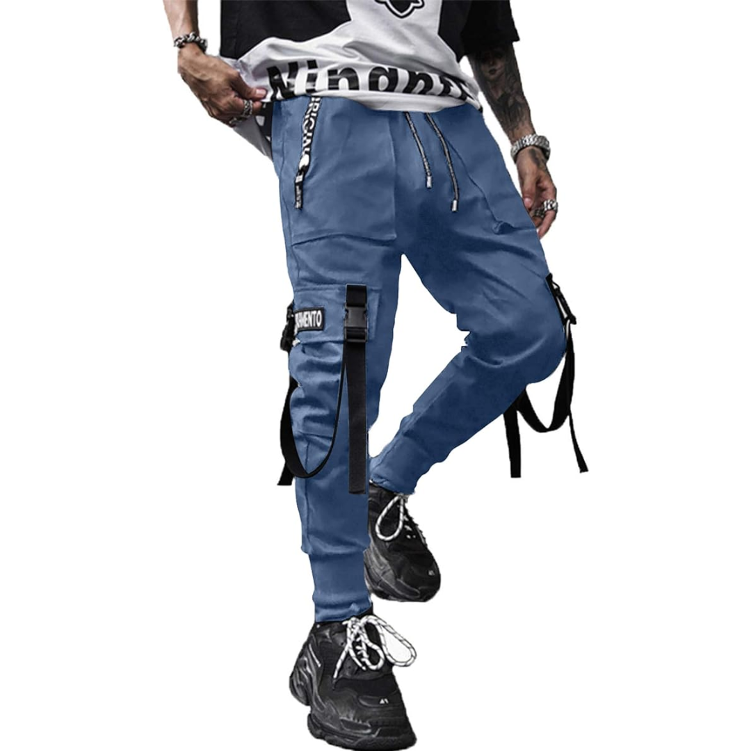 Men's Techwear Tactical Joggers - Multi-Pocket Harem Fit Trousers