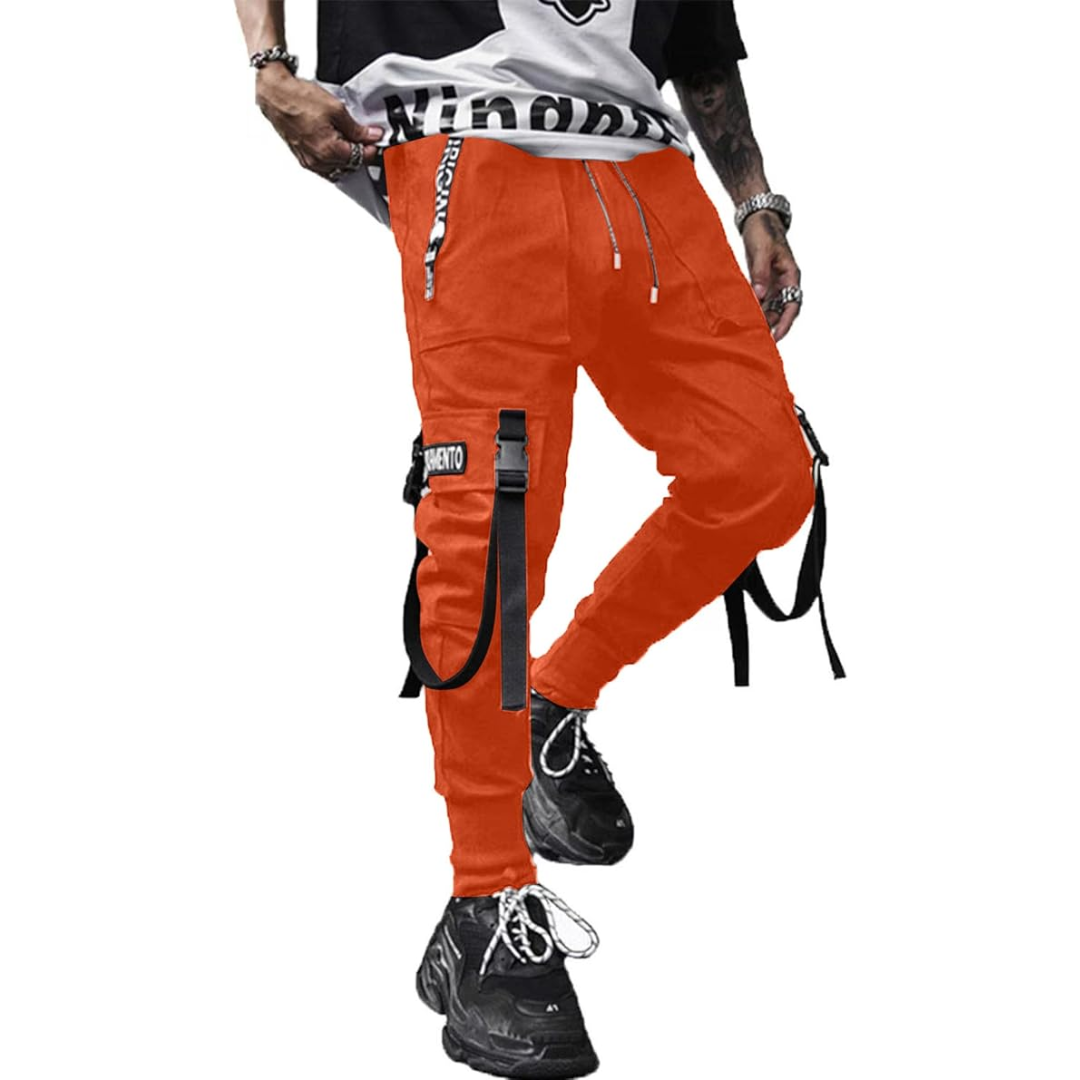 Men's Techwear Tactical Joggers - Multi-Pocket Harem Fit Trousers