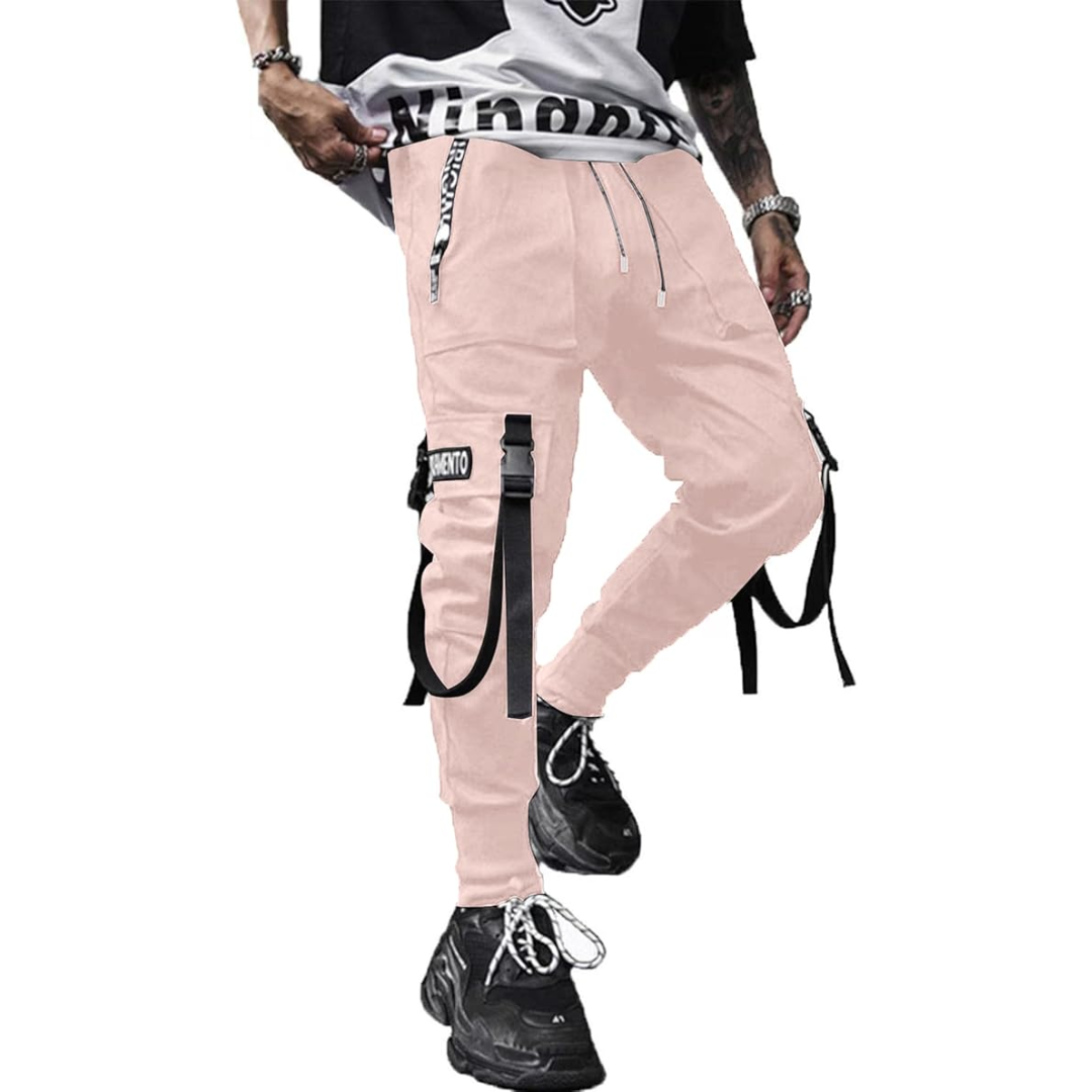 Men's Techwear Tactical Joggers - Multi-Pocket Harem Fit Trousers