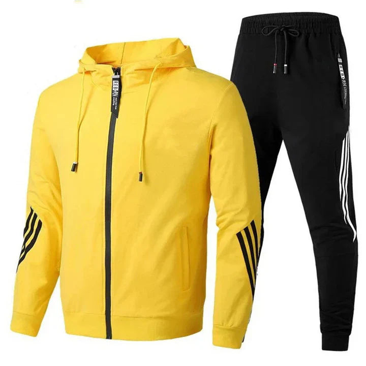 Men's Wool Blend Tracksuit | Sporty Two-Piece Sweat Suit
