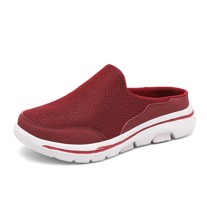 Men's Mesh Slip-On Shoes, Breathable Platform Sole Sneakers