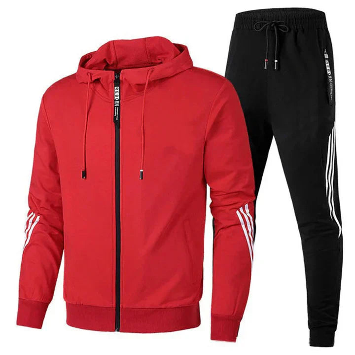 Men's Wool Blend Tracksuit | Sporty Two-Piece Sweat Suit