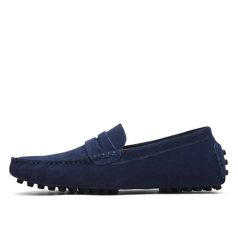 Men's Suede Loafers, Italian-Style Slip-On Dress Shoes