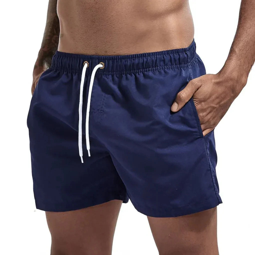 Men's Quick-Dry Swim Shorts with Mesh Lining and Pockets
