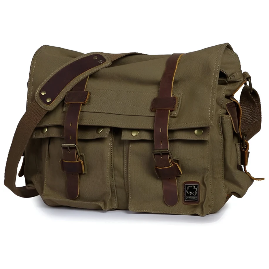 Men's Canvas Crossbody Bag - Durable Sling Bag for City & Outdoor Use
