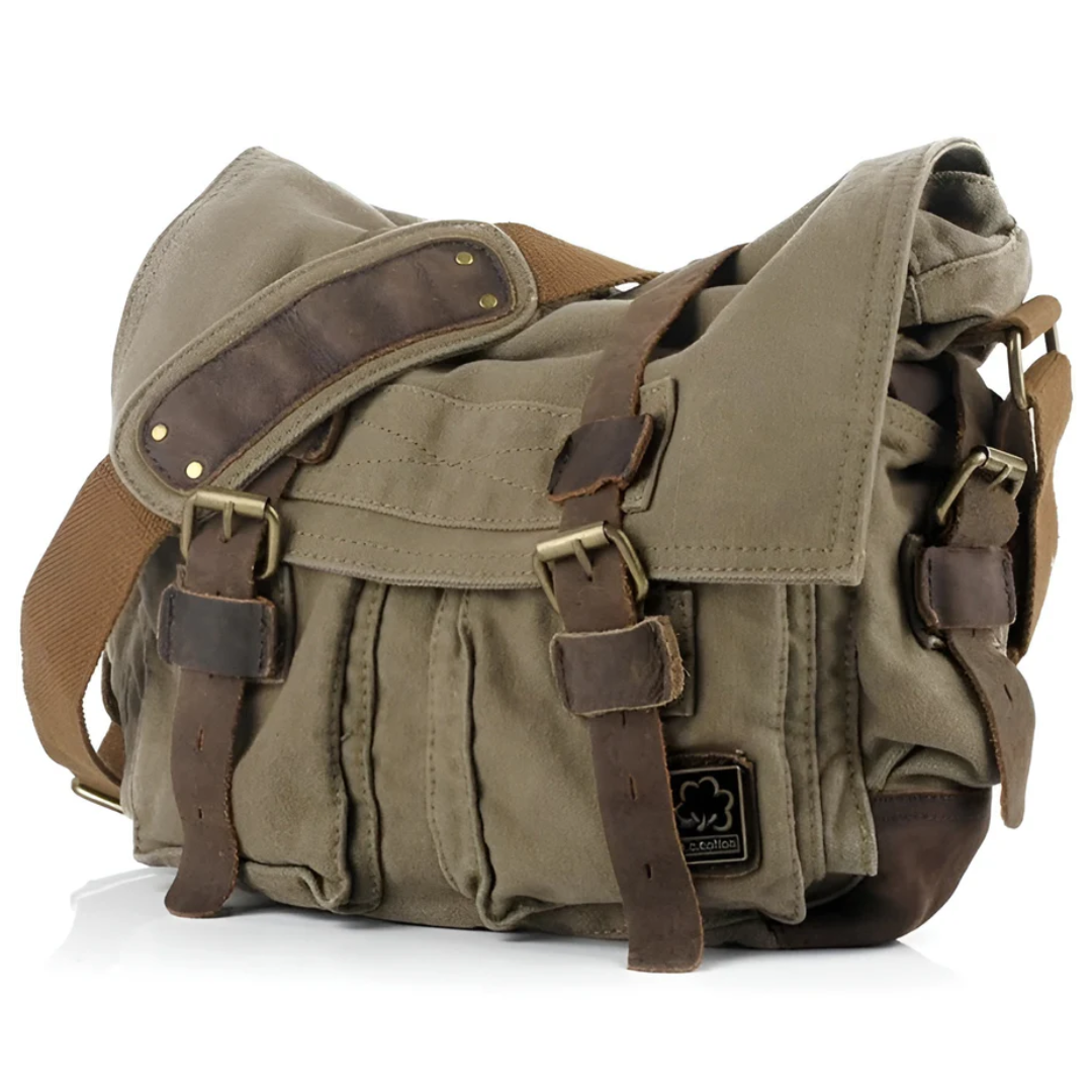 Men's Canvas Crossbody Bag - Durable Sling Bag for City & Outdoor Use