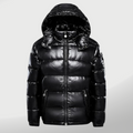 Men's Quilted Puffer Jacket, Warm Winter Coat with High Collar