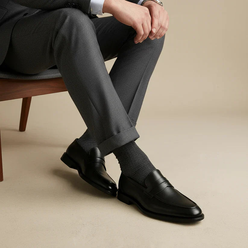 Men's Penny Loafers - Classic Slip-On Dress Shoes
