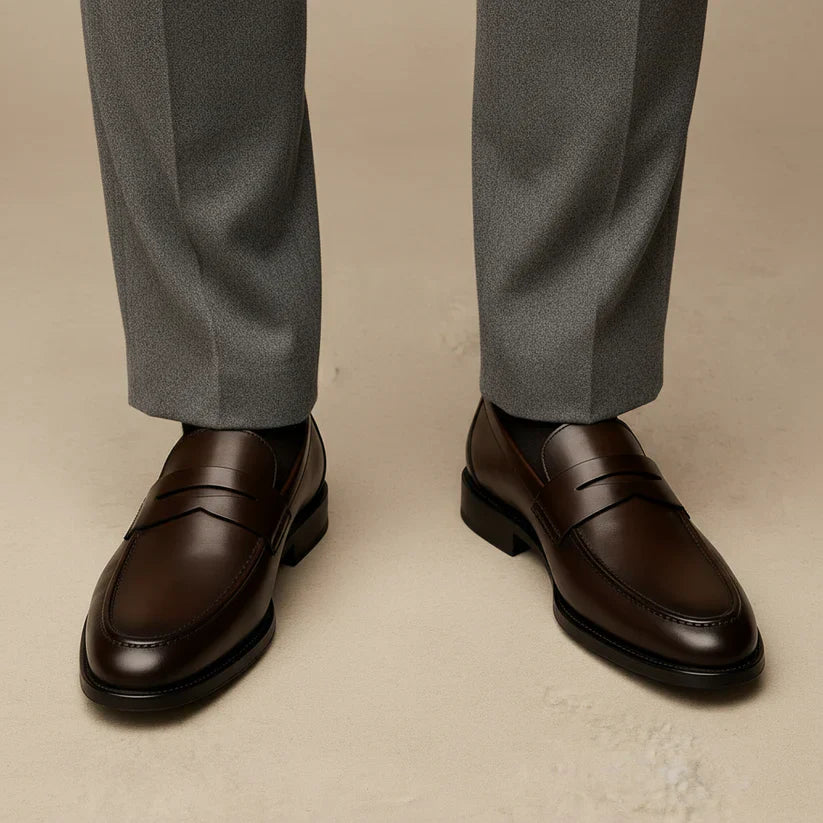 Men's Penny Loafers - Classic Slip-On Dress Shoes