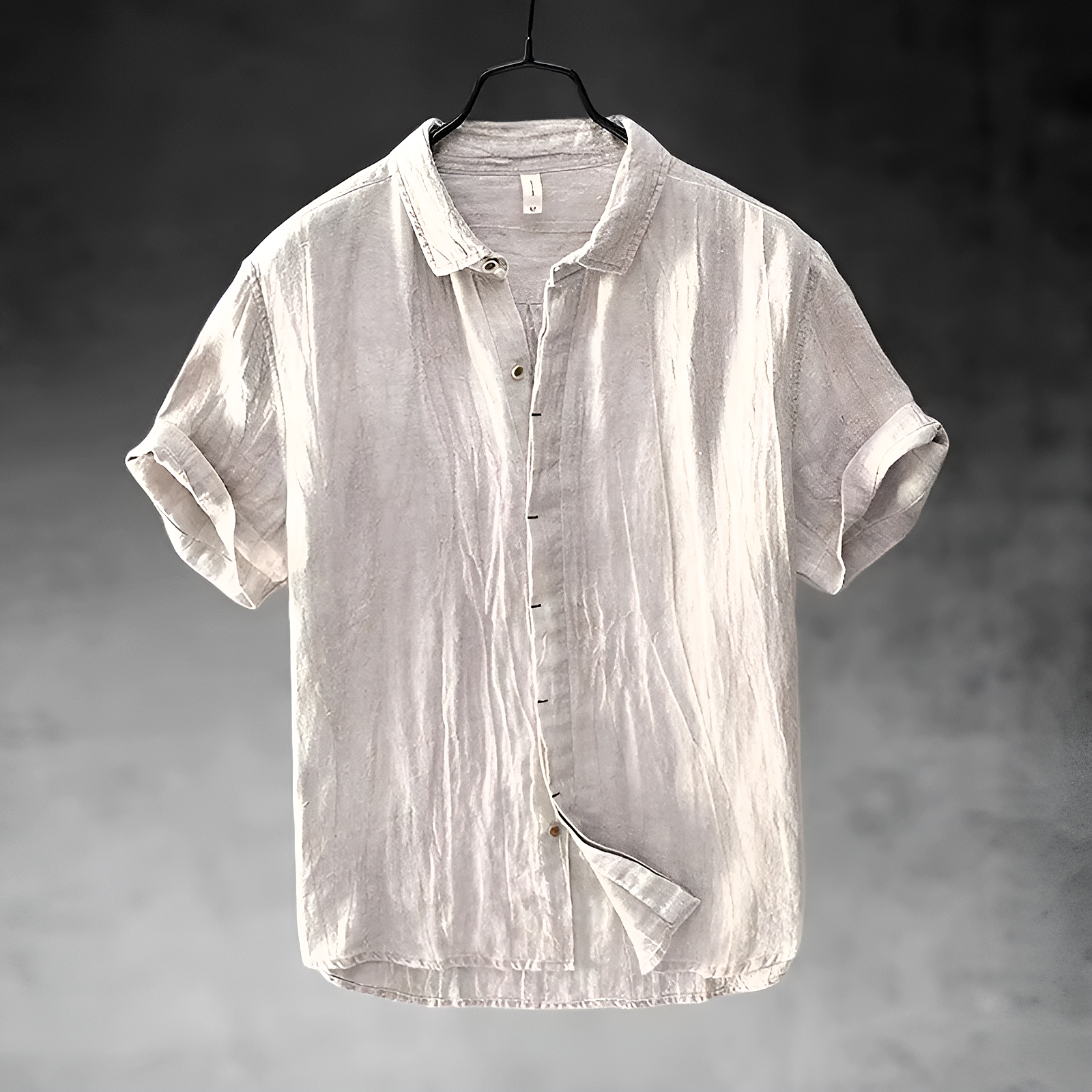 Men's Short Sleeve Button-Front Shirt, Lightweight Breathable Casual Fit