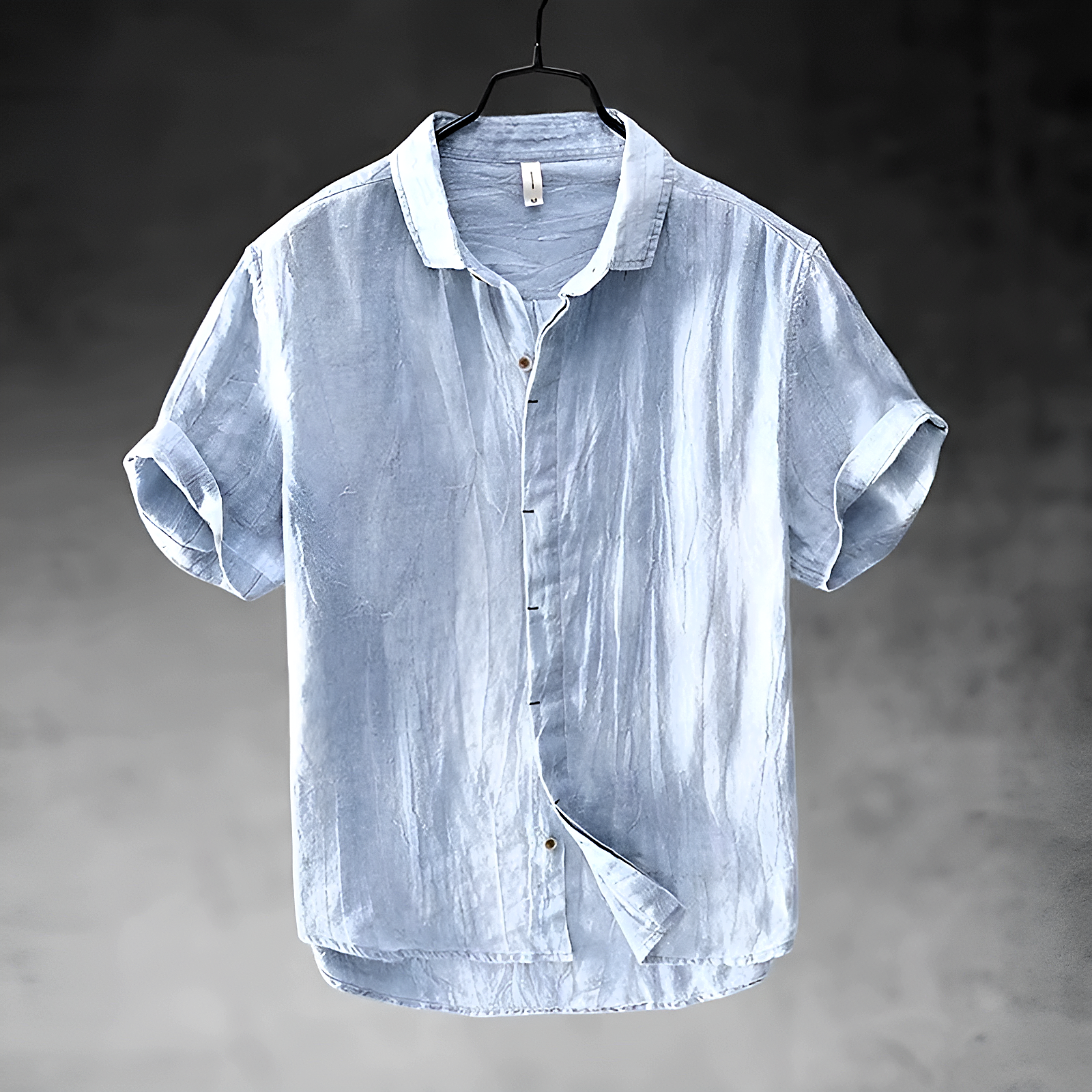 Men's Short Sleeve Button-Front Shirt, Lightweight Breathable Casual Fit