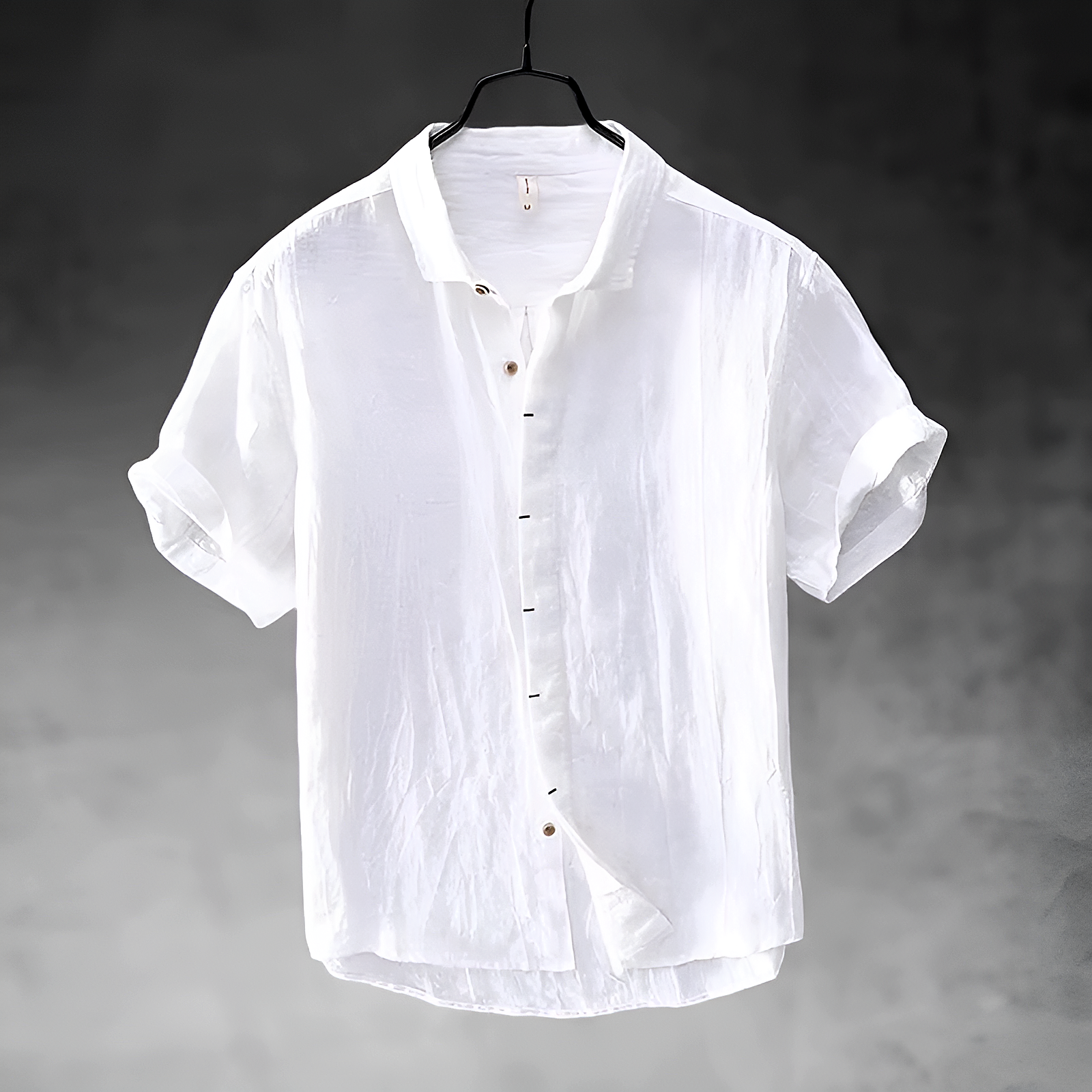 Men's Short Sleeve Button-Front Shirt, Lightweight Breathable Casual Fit