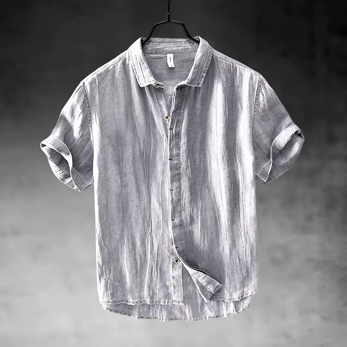 Men's Short Sleeve Button-Front Shirt, Lightweight Breathable Casual Fit