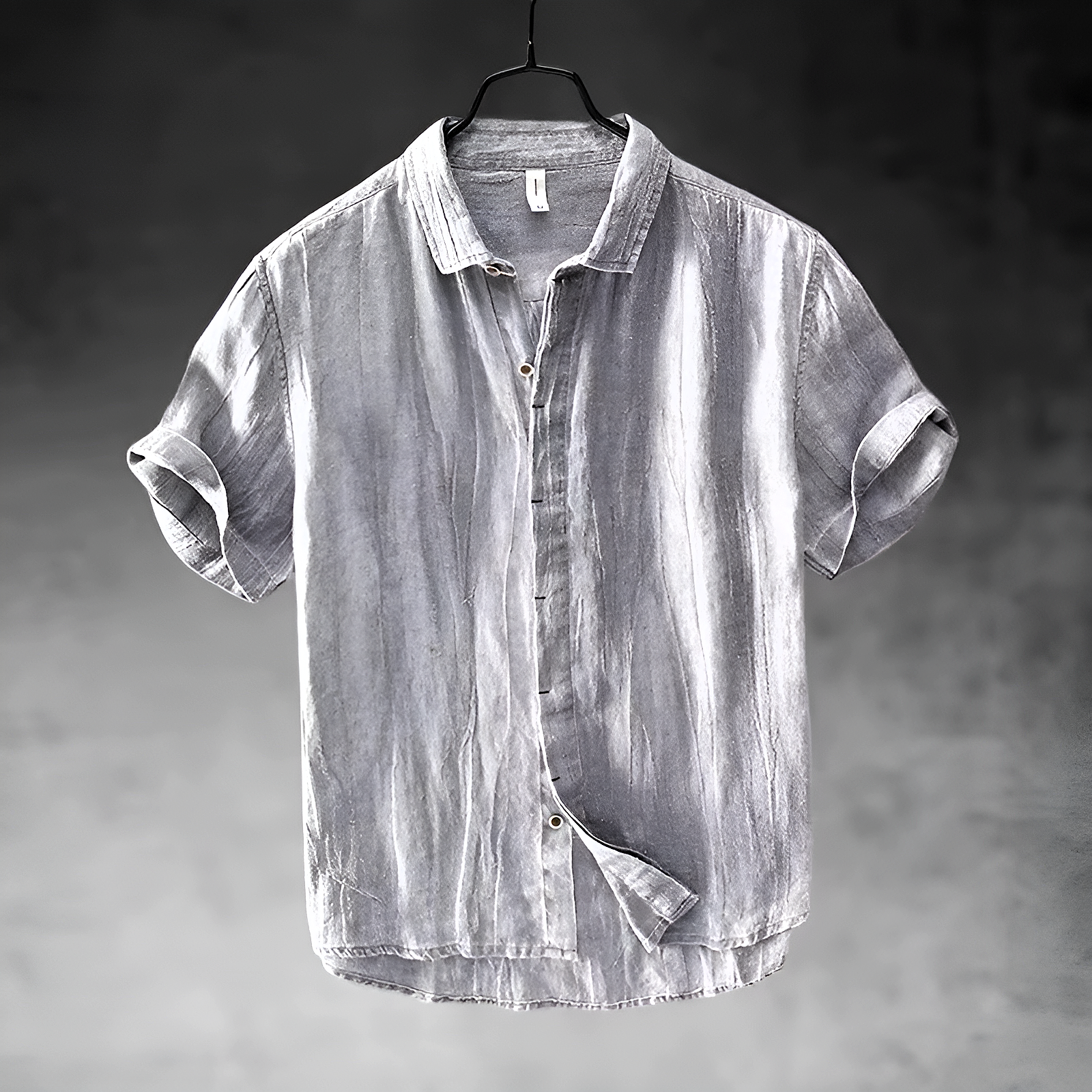 Men's Short Sleeve Button-Front Shirt, Lightweight Breathable Casual Fit