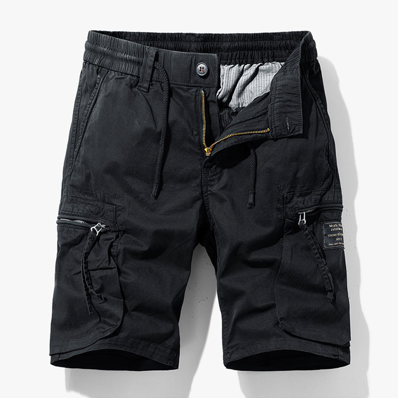 Men's Cargo Shorts with Drawstring Waist - Lightweight Summer Fit