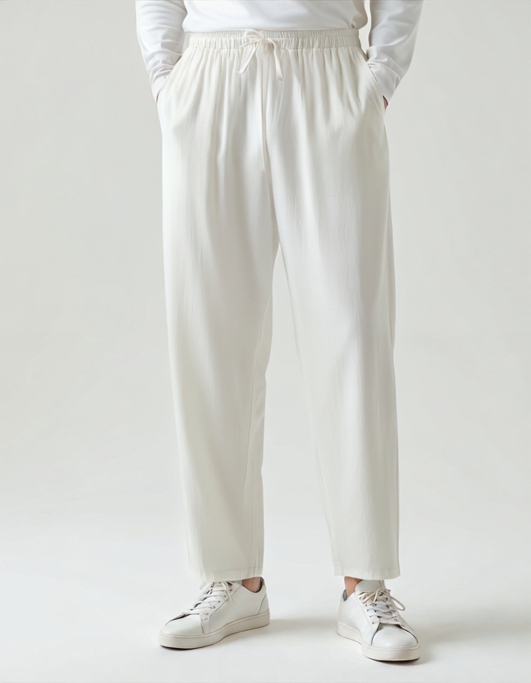 Men's Relaxed Fit Drawstring Pants - Lightweight Breathable Trousers