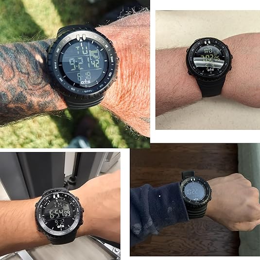 Men's Waterproof Digital Sports Watch - Shock-Resistant LED Watch