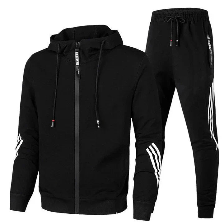 Men's Wool Blend Tracksuit | Sporty Two-Piece Sweat Suit