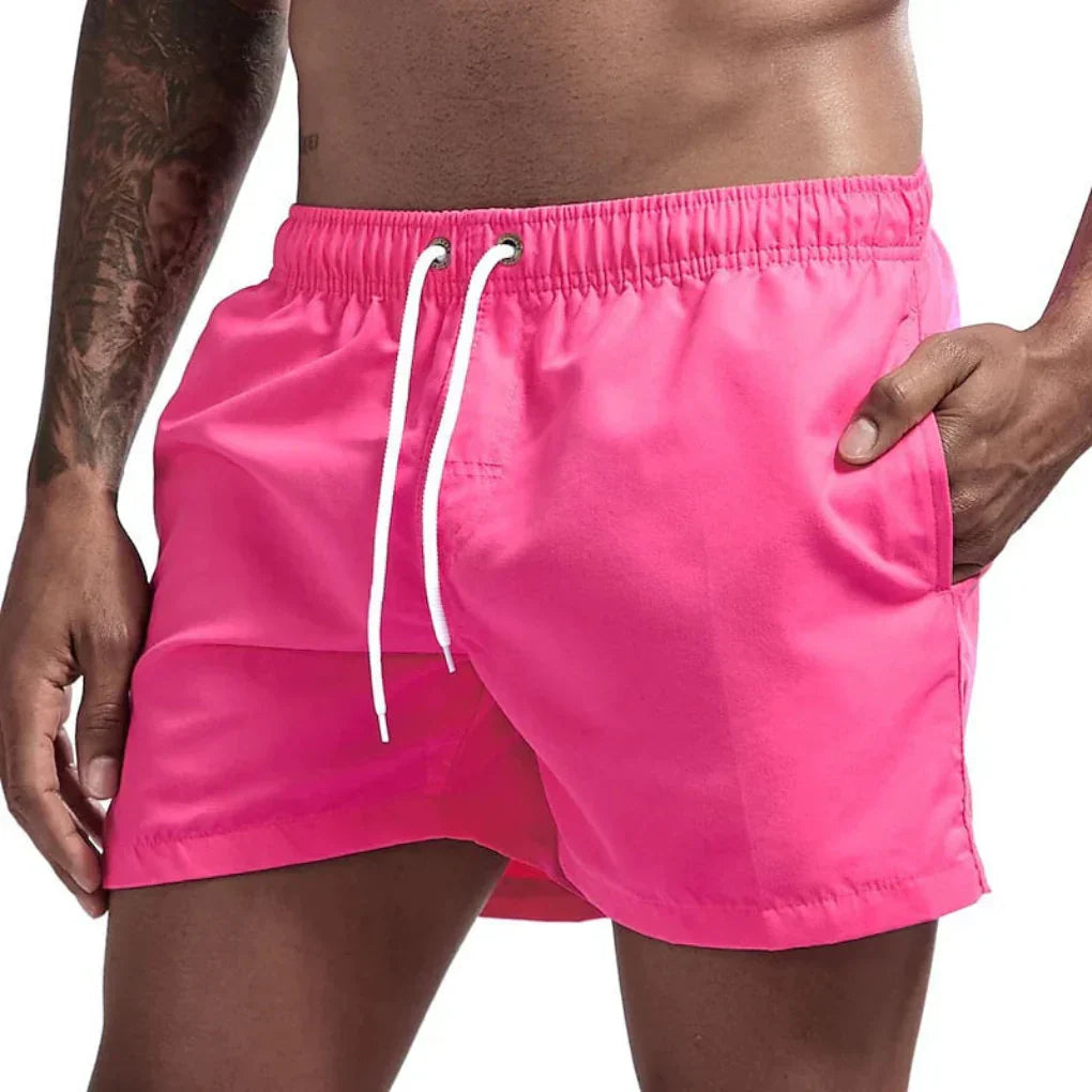 Men's Quick-Dry Swim Shorts with Mesh Lining and Pockets